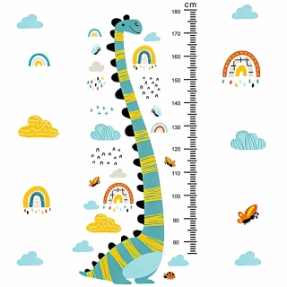 Dětský růstový metr na zeď - Dinosaurus
